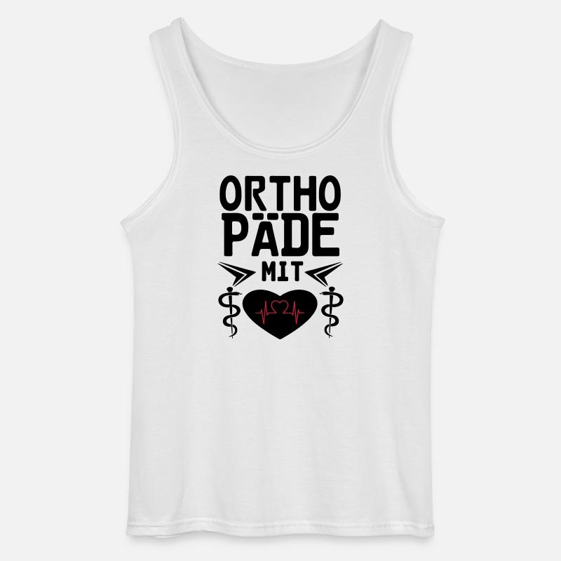 Orthopäde mit Herz Geschenk - Gildan Männer Tank Top - Weiß
