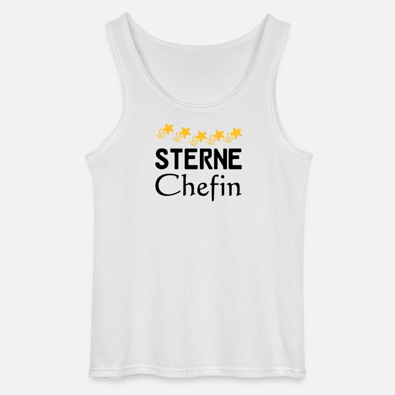 Sterne Chefin Geschenk - Gildan Männer Tank Top - Weiß