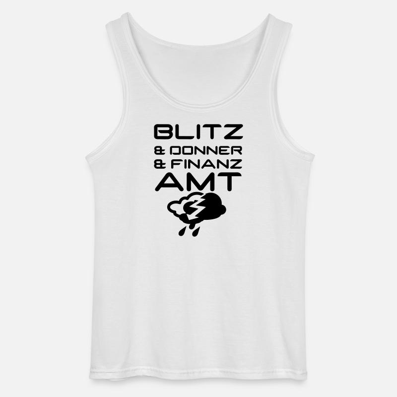 Blitz & Donner & Finanzamt Geschenk - Gildan Männer Tank Top - Weiß