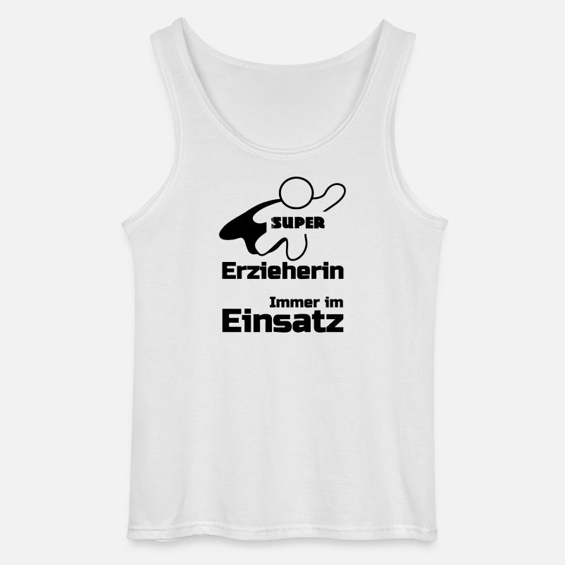 Super Erzieherin Geschenk - Gildan Männer Tank Top - Weiß