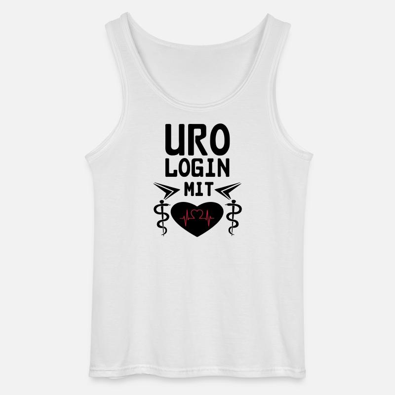 Urologin mit Herz Geschenk - Gildan Männer Tank Top - Weiß