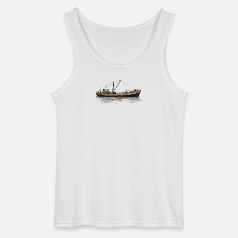 Fishereischiff - Gildan Männer Tank Top - Weiß
