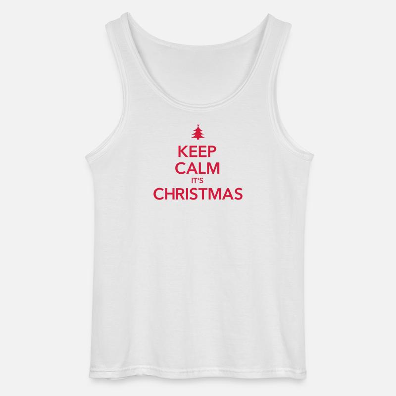 KEEP CALM IT'S CHRISTMAS Weihnachten - Gildan Männer Tank Top - Weiß