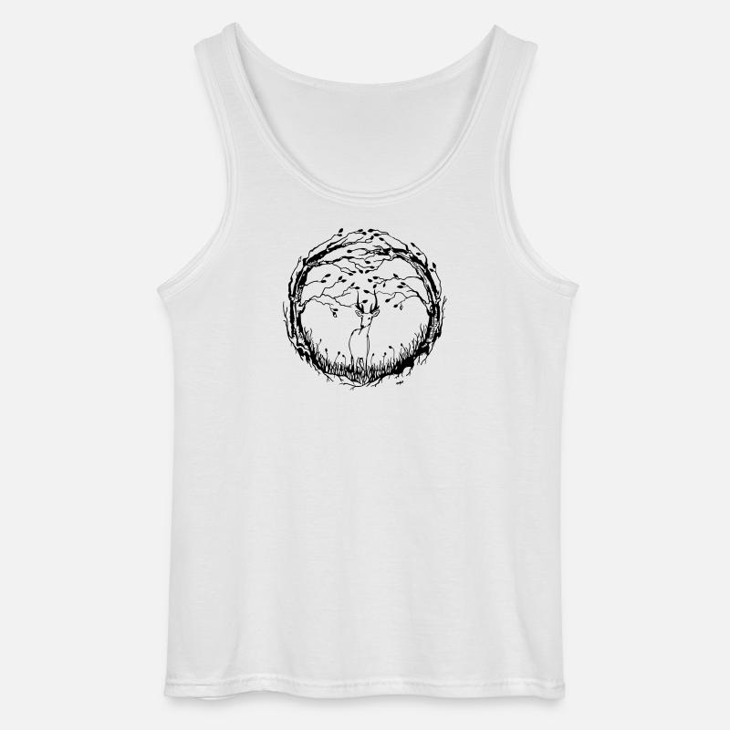 Der Wald - Gildan Männer Tank Top - Weiß
