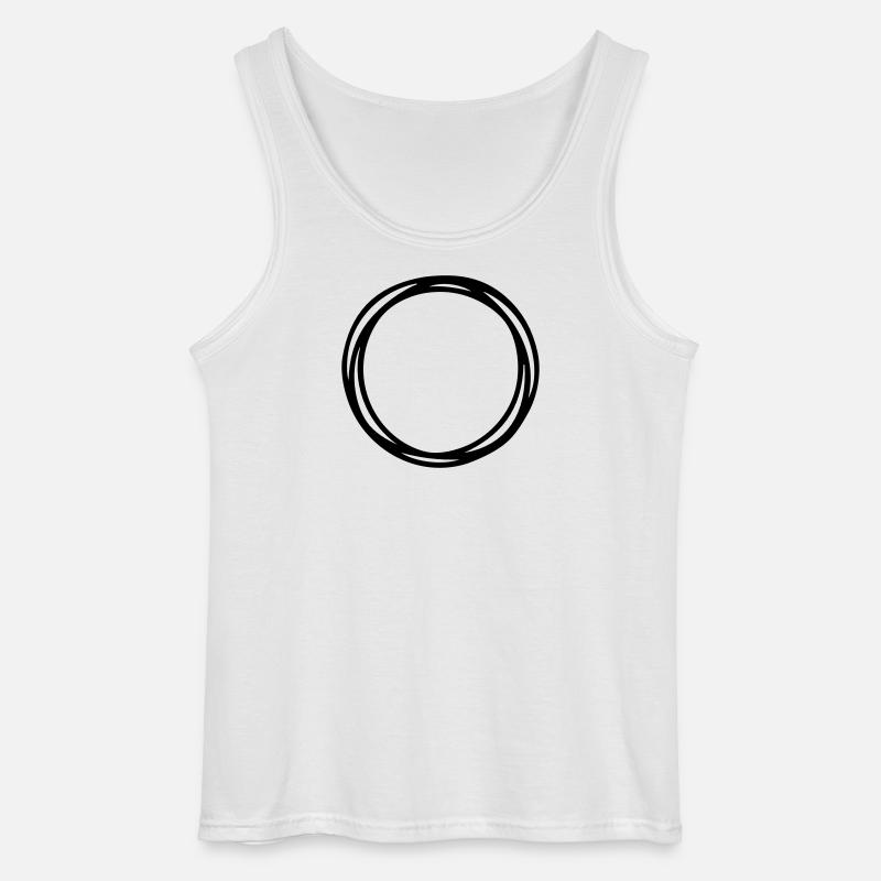 Kreise und Kreise - Gildan Männer Tank Top - Weiß