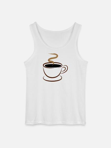 Kaffee - Gildan Männer Tank Top - Weiß