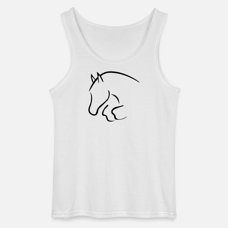 Springpferd - Gildan Männer Tank Top - Weiß