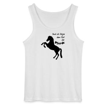 Ruf der Pferde Pferd Reiter Tier Reiten Geschenk - Gildan Männer Tank Top - Weiß - Vorne - AI Model Male 185 dark (185cm)