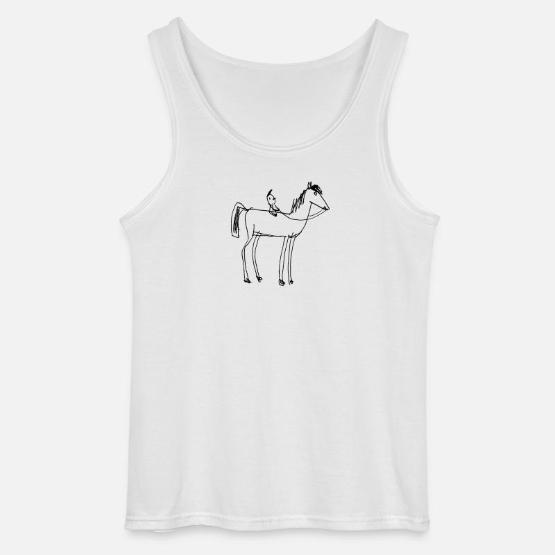 Ausritt auf dem Pferdchen - Gildan Männer Tank Top - Weiß