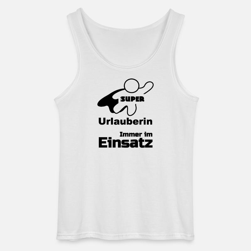 Super Urlauberin Geschenk - Gildan Männer Tank Top - Weiß
