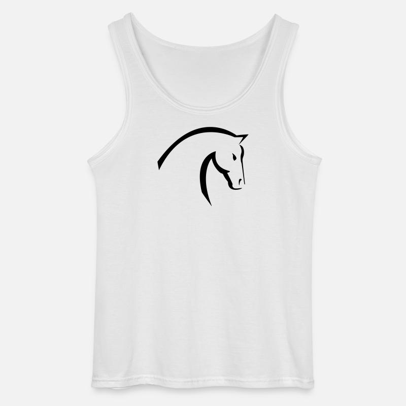 Pferd - Gildan Männer Tank Top - Weiß