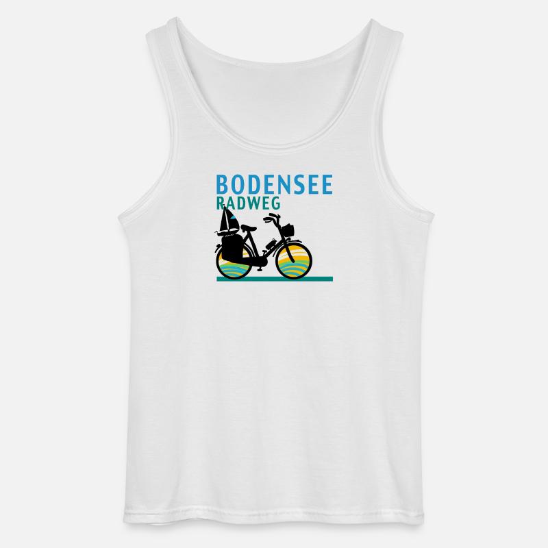 Bodensee-Radweg - Gildan Männer Tank Top - Weiß