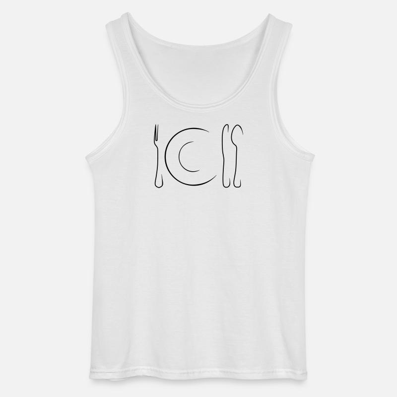 essen - Gildan Männer Tank Top - Weiß