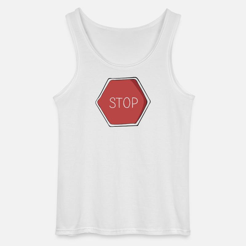Stop - Gildan Männer Tank Top - Weiß