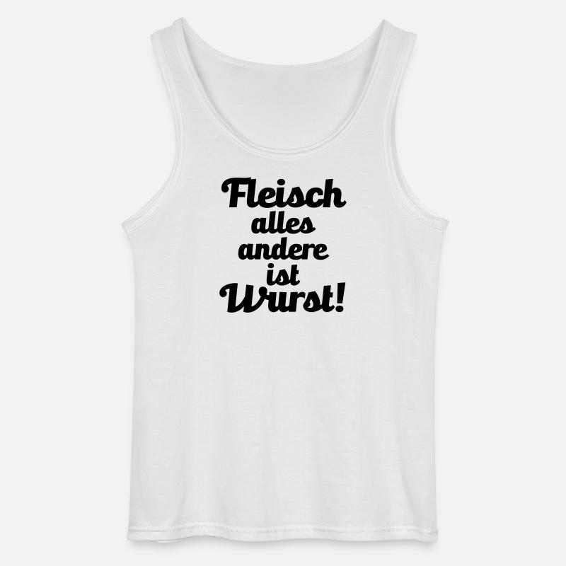 Fleisch. alles andere ist Wurst! - Gildan Männer Tank Top - Weiß