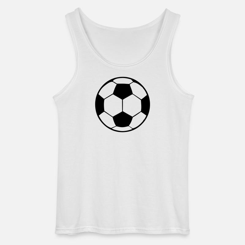 fussball - Gildan Männer Tank Top - Weiß