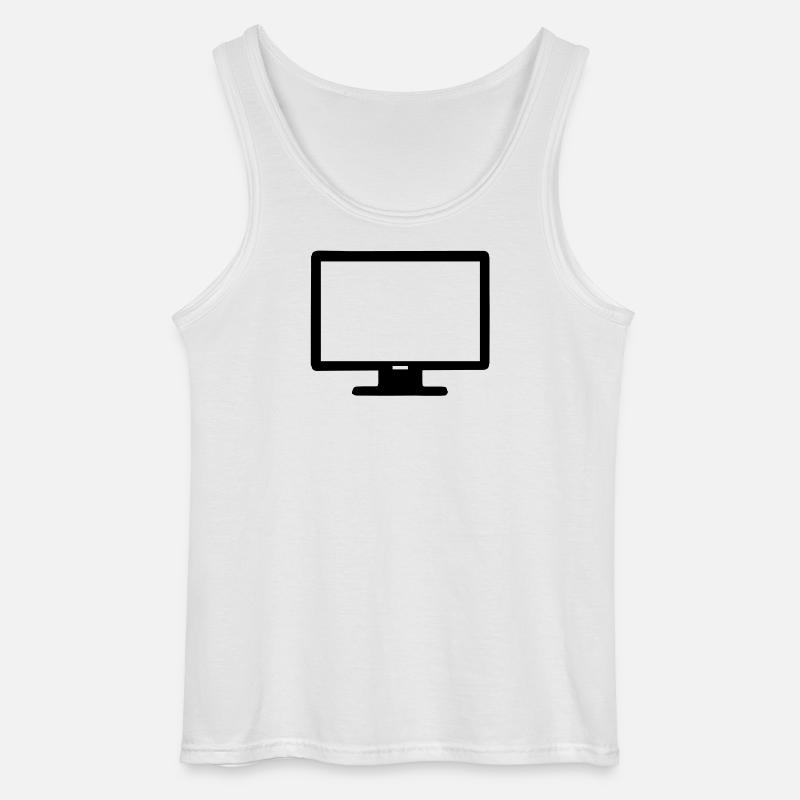 Computer Bildschirm - Gildan Männer Tank Top - Weiß
