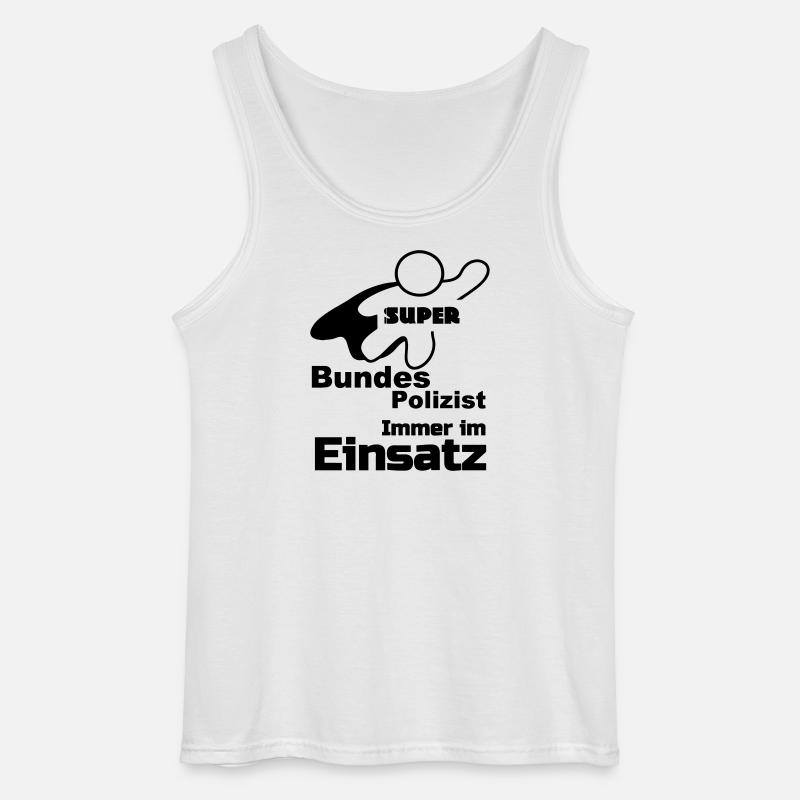 Super Bundespolizist Polizei, Sprüche, Geschenk - Gildan Männer Tank Top - Weiß