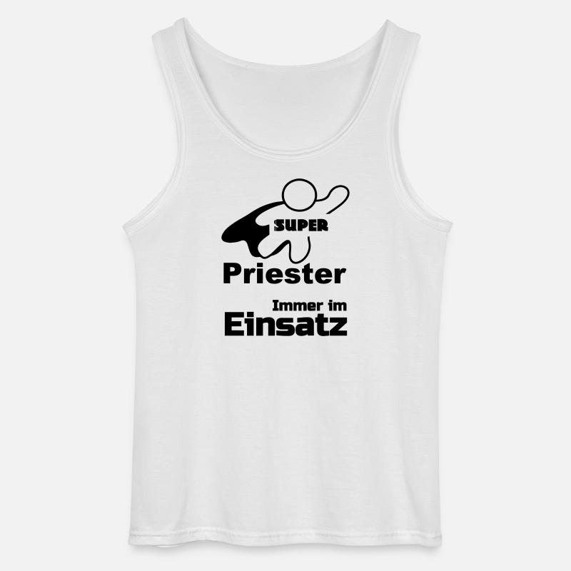 Super Priester Geschenk - Gildan Männer Tank Top - Weiß