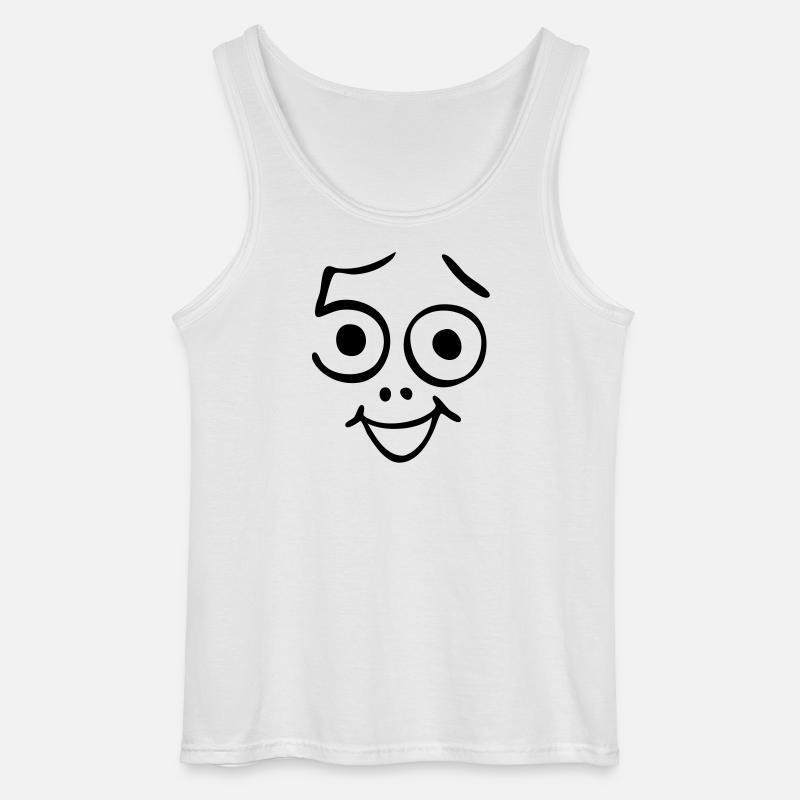 50 år og stadig frisk! - Gildan tanktop til mænd - hvid