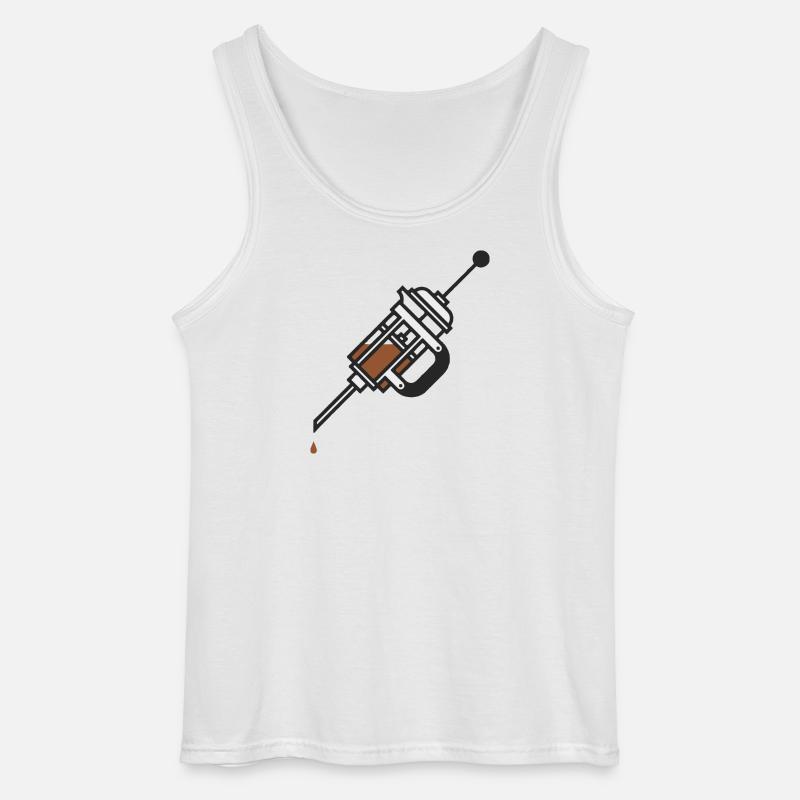 Kaffee Kaffee Kaffee - Gildan Männer Tank Top - Weiß