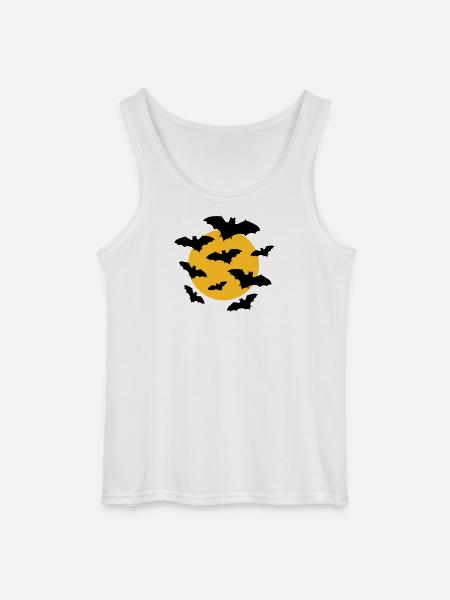 Bats & Moon - Gildan Men’s Tank Top - white
