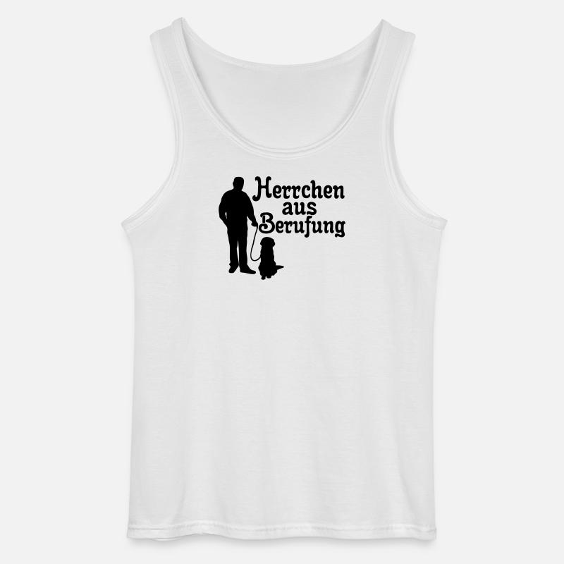 Herrchen aus Berufung, Hund, Tier, Geschenk - Gildan Männer Tank Top - Weiß