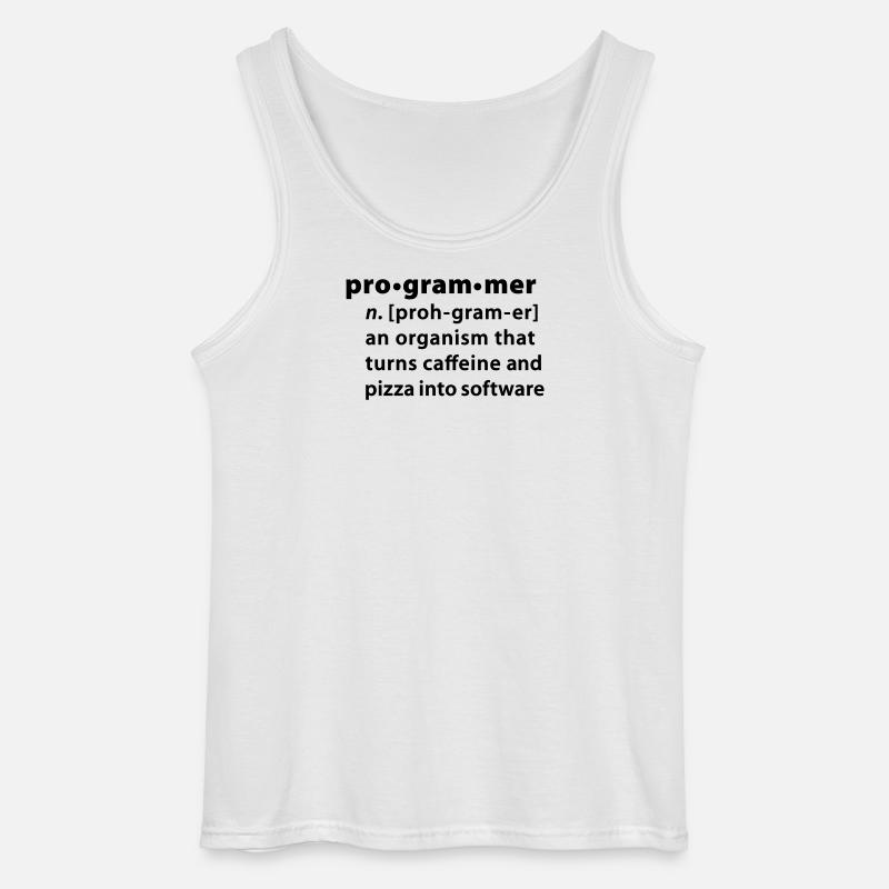 Programmer dictionary definition - Gildan Men’s Tank Top - white