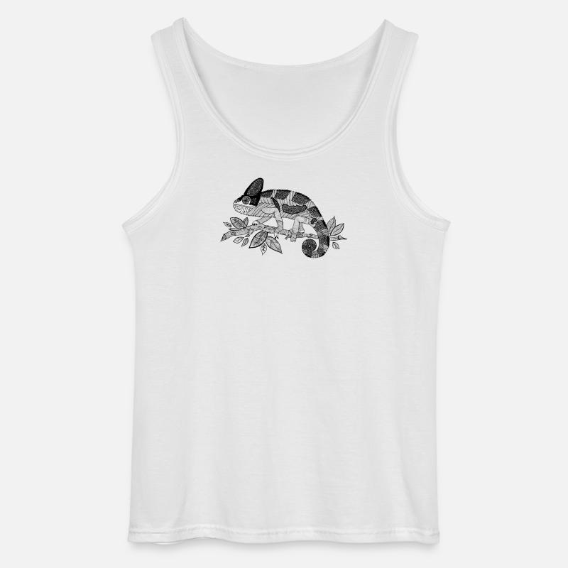 Chamäleon - Gildan Männer Tank Top - Weiß