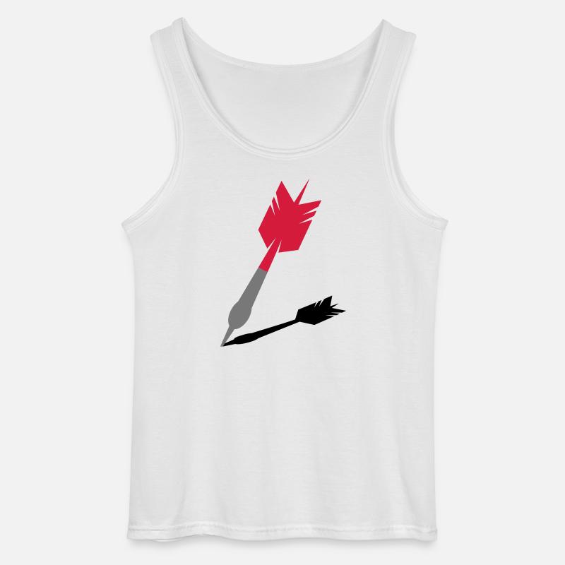 A dart and his shadow - Gildan Men’s Tank Top - white