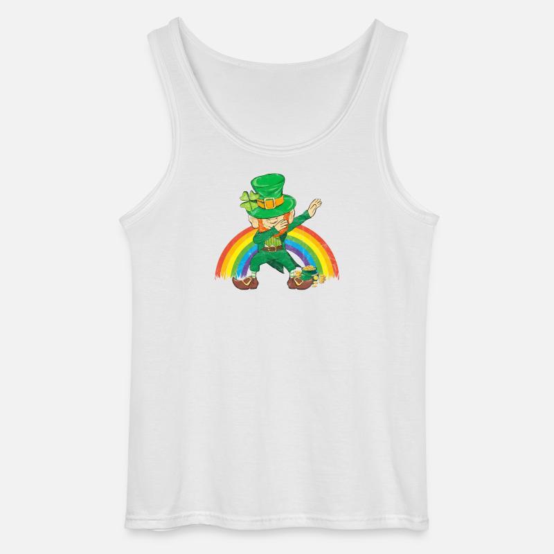 Tanzender Kobold Dabbing Regenbogen - Gildan Männer Tank Top - Weiß