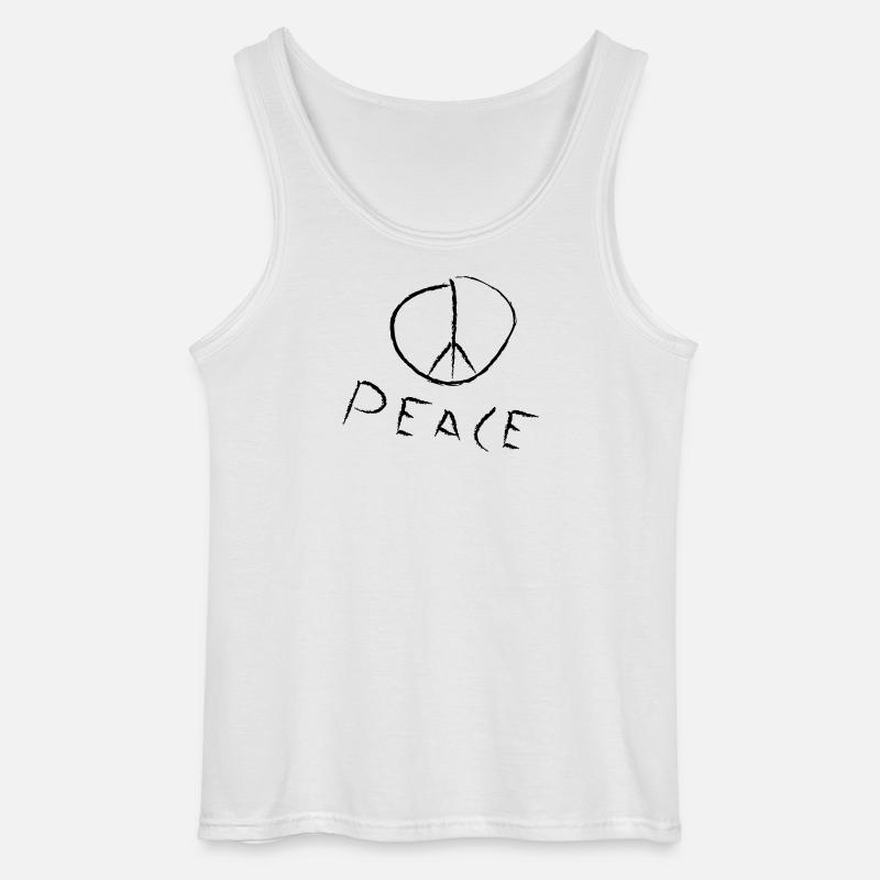 peace exit-shirt - Gildan Männer Tank Top - Weiß