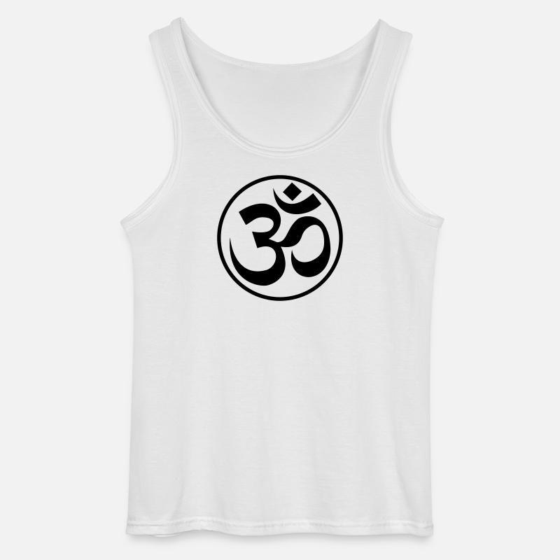 OM Zeichen GOA - Gildan Männer Tank Top - Weiß