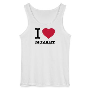 I LOVE MOZART - Gildan Men’s Tank Top - white - Front - AI Model Male 185 dark (185cm)