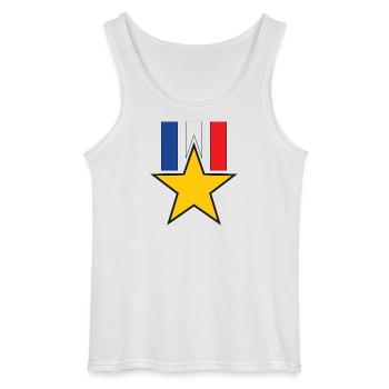 Military Decoration - Gildan Men’s Tank Top - white - Front - AI Model Male 185 dark (185cm)