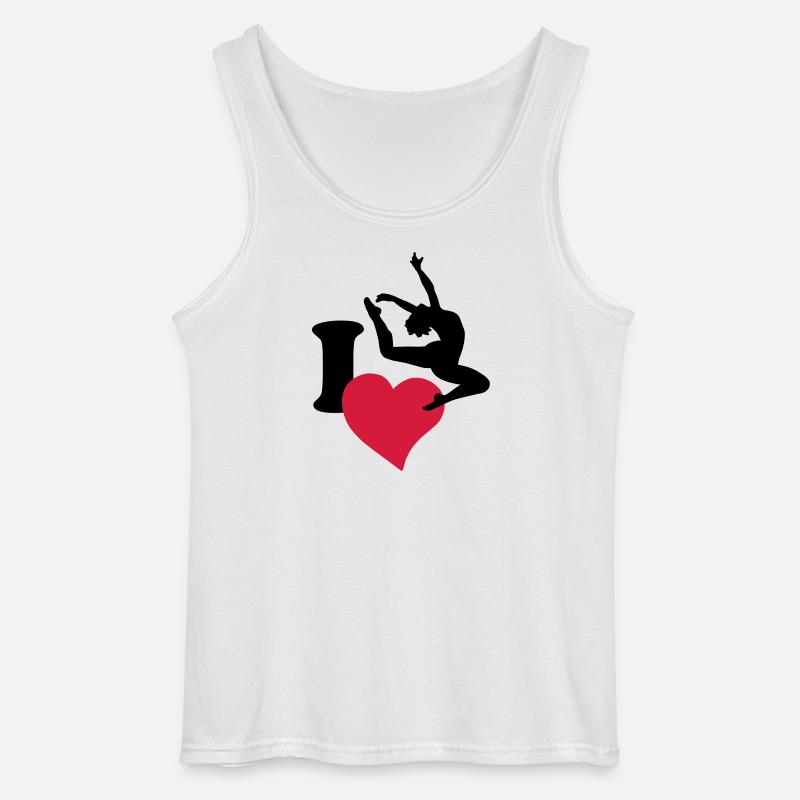 I love to dance - Amo ballare - Canotta da uomo Gildan - bianco