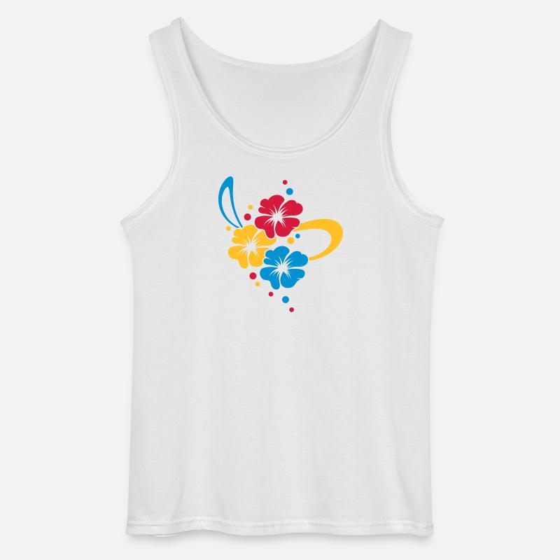 Blumenbouquet mit Schleife - Gildan Männer Tank Top - Weiß
