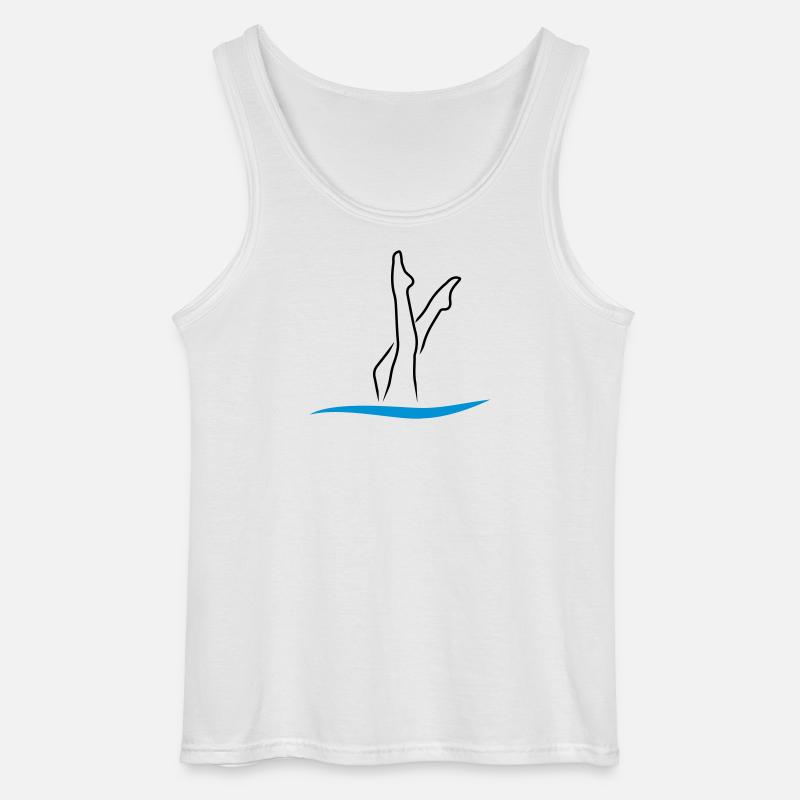 synchronized swimming - Gildan Men’s Tank Top - white