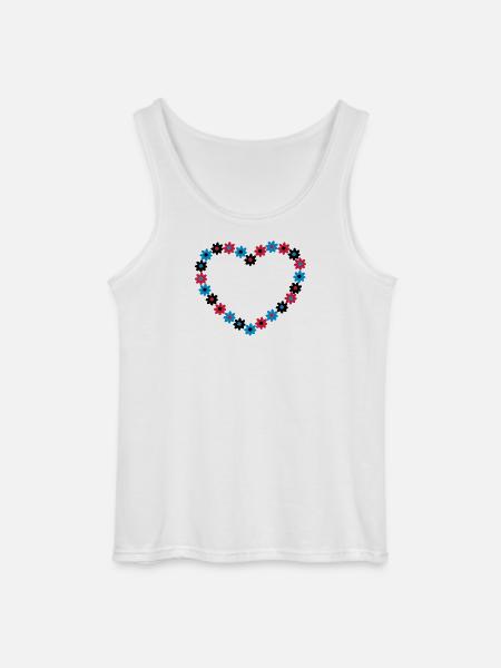 Heart of flowers - Gildan Men’s Tank Top - white