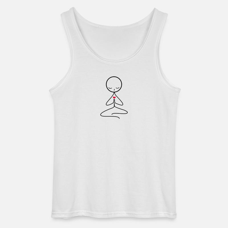 meditation - Gildan Men’s Tank Top - white