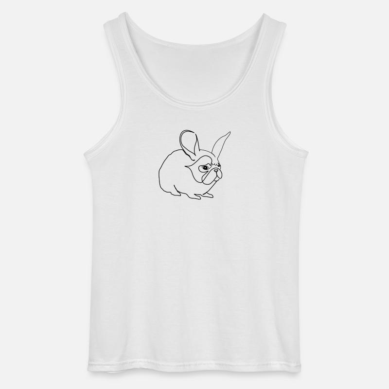Hase oder Mops - Gildan Männer Tank Top - Weiß