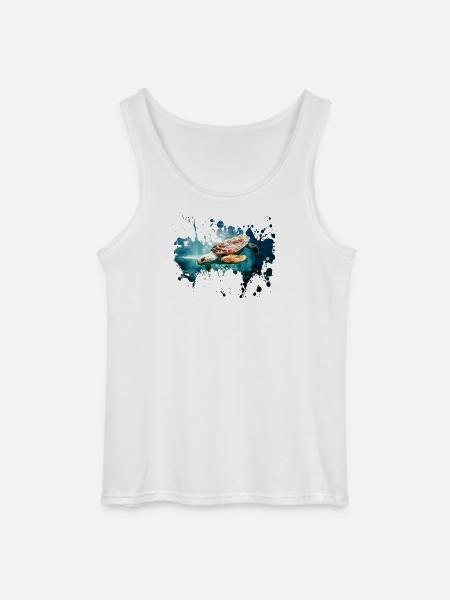 Petcontest turtle - Gildan Men’s Tank Top - white
