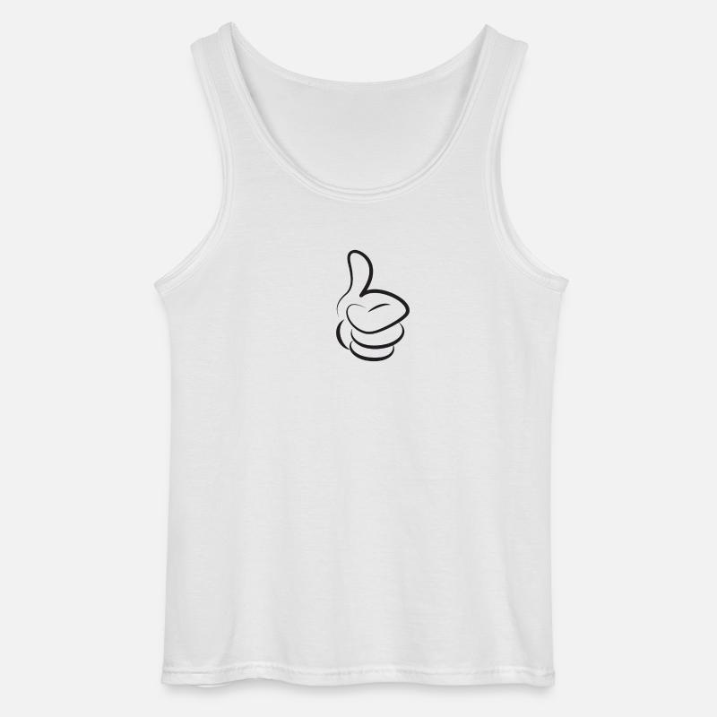 Daumen hoch! - Gildan Männer Tank Top - Weiß