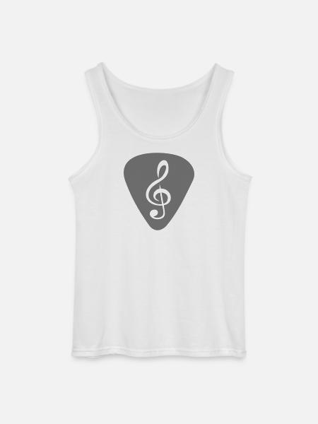 plektrum_notenschluessel - Gildan Men’s Tank Top - white