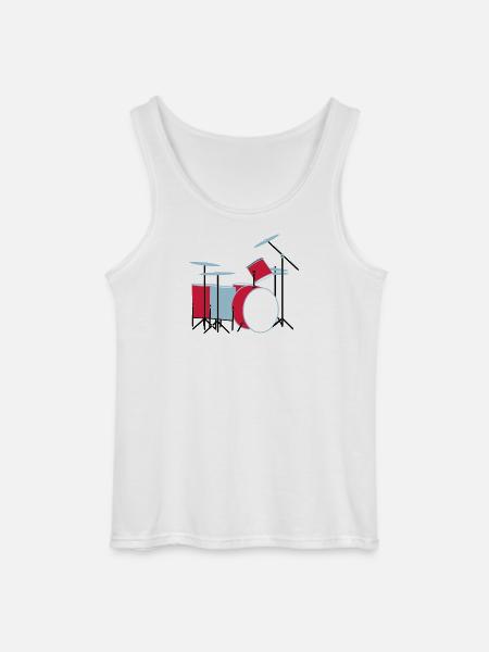 coloured_drums - Gildan Männer Tank Top - Weiß