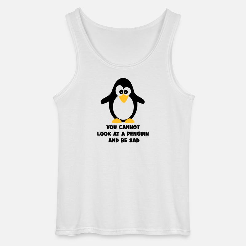 Pinguin - Gildan Männer Tank Top - Weiß