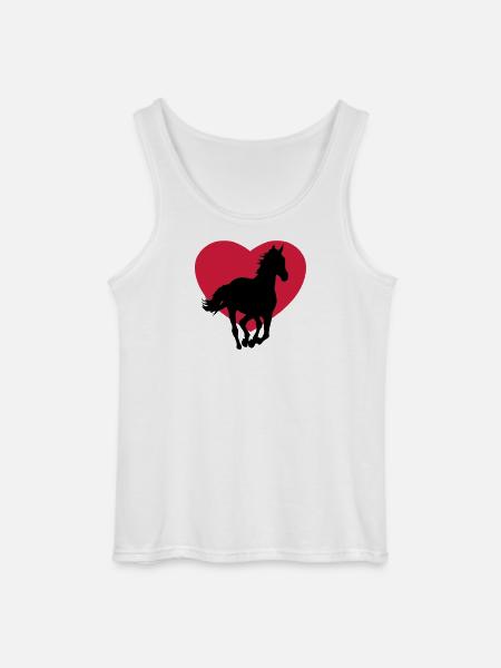 I love horses - Gildan Men’s Tank Top - white