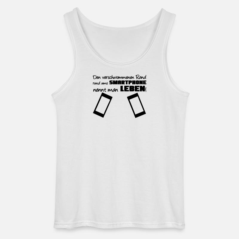 Smartphone Spruch Handy Nerd Geschenk lustig - Gildan Männer Tank Top - Weiß