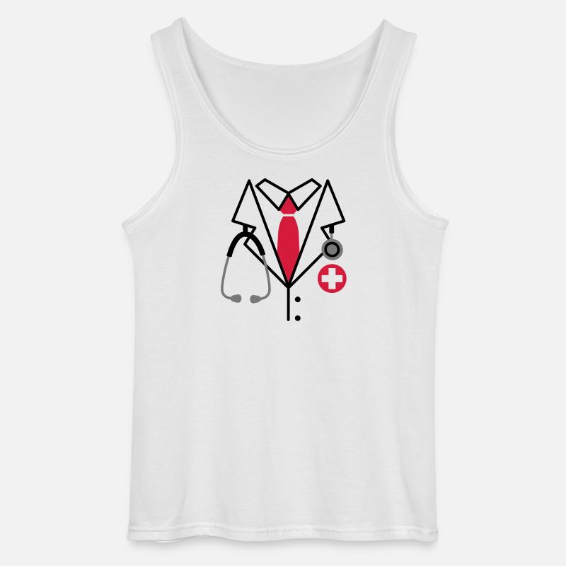 Doktor, Doktor Kostüm - Gildan Männer Tank Top - Weiß