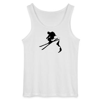 Ski freerider - Gildan Männer Tank Top - Weiß - Vorne - AI Model Male 185 dark (185cm)